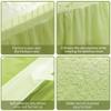5 Pack Plastic Table Skirts and Cloths for Rectangle Tables, 14 Ft Blue Tableskirts and 54" x 108" Tablecloths, Disposable Tablecloth Skirt Covers for Party (Fruit Green) view 3