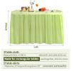 5 Pack Plastic Table Skirts and Cloths for Rectangle Tables, 14 Ft Blue Tableskirts and 54" x 108" Tablecloths, Disposable Tablecloth Skirt Covers for Party (Fruit Green) view 4