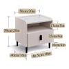 Bedside Table Wooden Nightstand Slate Tabletop End Tables Double-Layer Storage Design Bedside Cabinet Simple and Exquisite Bedside Table Side Table view 2