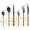 Black Silverware Set for 7 Utensil Sets includ ChopsticksForksSpoonsDinner KnivesTeaspoonsSalad Fork42 Piece view 2