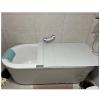 Bathtub Tray Extendable Bath Tray Bathtub Cover, PVC Bathtub Insulation Cover Shutter Bath Lid Bathtub Accessories Anti-dust Folding Dust Board for Home Bathroom Spa Experience Multifunctional (Color view 1