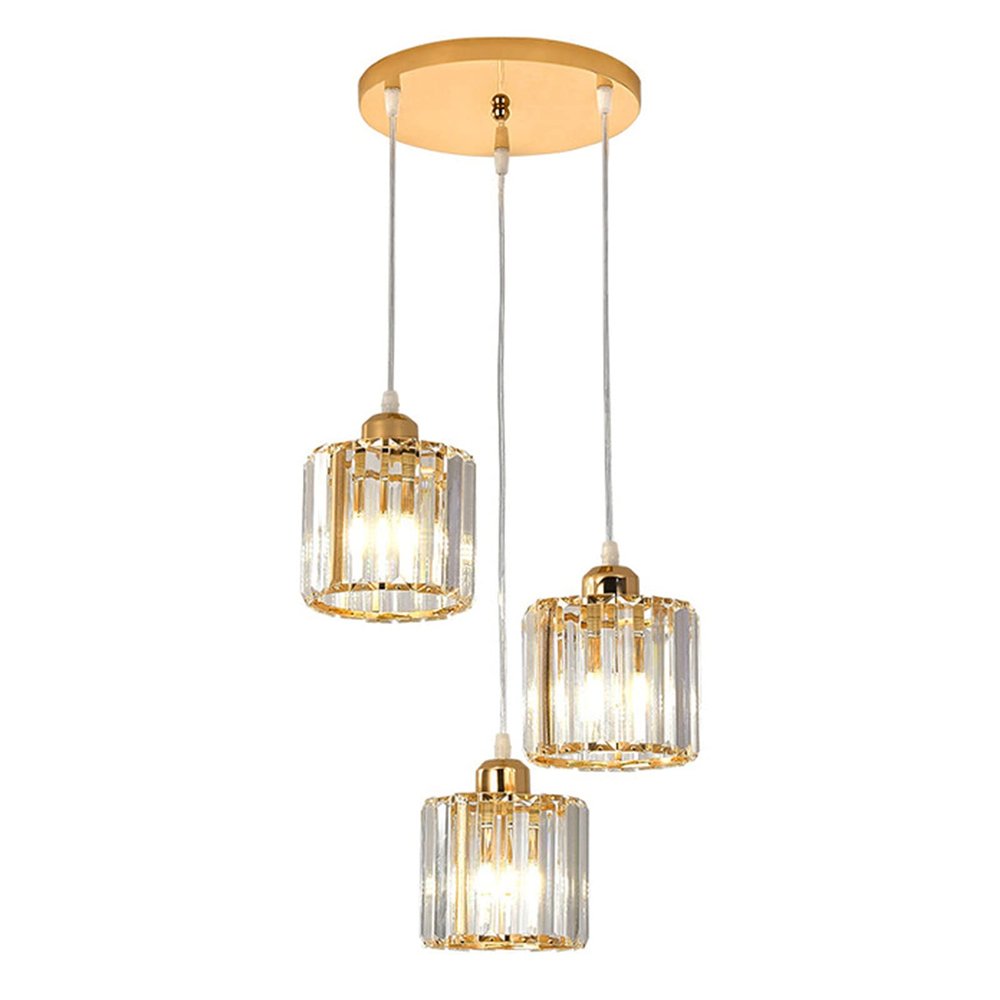 Modern Chandeliers Crystal, LED Modern Chandelier Lamp, Chandeliers LED Simple Modern 3 Heads Chandelier Home Personality Atmosphere Luxury Wrought Iron Crystal Study Room Restaurant Loft E27 Lamp Pen