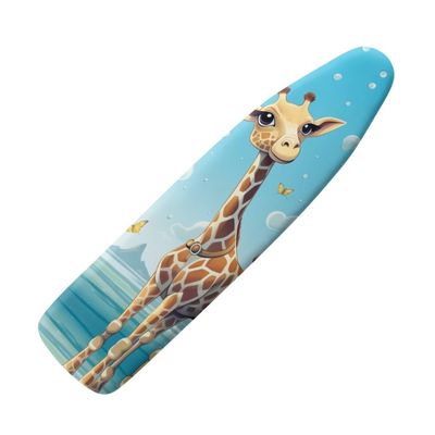 Flashideas Cute Giraffe Ironing Board Cover and Pad Standard Size Ironing Board Cover and Pad Ventilate Extra Wide Ironing Pad for Table Modern Design