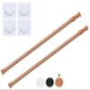 2 Pcs Small Tension Rod 16-28 Inch,Short Curtain Rod No Drilling Tension Curtain Rod Adjustable Spring Curtain Rods for Small Window, Closet, Cupboard, Shoe Rack, Kitchen view 1