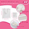 Sublimation Blank Tote Bags, 20Pcs Canvas Tote Bags 16.1 x 15.4 Inch, 9.1 x 8.3 Inch Small Canvas Tote Bag Reusable Grocery Bags Shopping Cloth Bag for Heat Transfer, DIY, Valentines Craft, White view 3