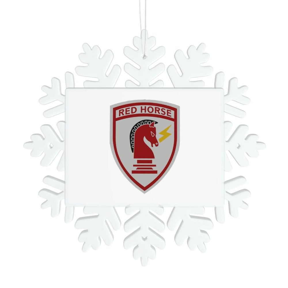 Air Force USAF Red Horse Christmas Ornaments Decoration Commemorative Plaque 5.5 in