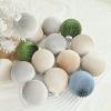 15Pcs Velvet Christmas Ornaments Balls, Velvet Christmas Tree Balls Decorative Xmas Hanging Ornaments Neutral Christmas Decorations for Xmas Tree New Year Winter Holiday Home Decor view 3