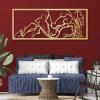 Women Metal Line Art, 3d Decor Woman, Metal Wall Decor, Minimalist Line Art, Metal Tree Wall Art, Tree of Life Sign, Wall Hangings, Large Metal Wall Art, Metal Wall Art for Living Room (10"x30"|26x76cm, Silver) view 2