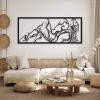 Women Metal Line Art, 3d Decor Woman, Metal Wall Decor, Minimalist Line Art, Metal Tree Wall Art, Tree of Life Sign, Wall Hangings, Large Metal Wall Art, Metal Wall Art for Living Room (10"x30"|26x76cm, Silver) view 3