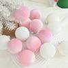 15Pcs Velvet Christmas Ornaments Balls, Velvet Christmas Tree Balls Decorative Xmas Hanging Ornaments Neutral Christmas Decorations for Xmas Tree New Year Winter Holiday Home Decor view 2