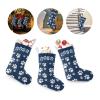 XOZOTY Personalized Paw Cute Bone Navy Christmas Stocking Name Socks Custom 17.52 x 7.87 Inch Xmas Pup Gifts Party Decor view 4