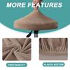 ATLION 2 pcs Bar Stool Covers Round Stool Cushion Covers Barstool Covers Stool Chair Covers for Kitchen Living Room Decor(C,16-18inch) view 3
