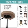 ATLION 2 pcs Bar Stool Covers Round Stool Cushion Covers Barstool Covers Stool Chair Covers for Kitchen Living Room Decor(C,16-18inch) view 4