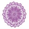 SUNONE11HKA 12 Inch Lace Crochet Doilies Table Placemat Washable Kitchen Round Leaves Decor Doily (1, Light Purple) view 1