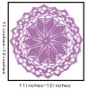 SUNONE11HKA 12 Inch Lace Crochet Doilies Table Placemat Washable Kitchen Round Leaves Decor Doily (1, Light Purple) view 2