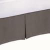 AKBLinenBedding - 3 Sided Tailored Pleated Split Corner Bed Skirt, Solid 650 TC Egyptian Cotton, Drop - 18 inch (Gray, King - 76" W x 80" L) view 1