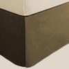 AKBLinenBedding - 3 Sided Tailored Pleated Split Corner Bed Skirt, Solid 650 TC Egyptian Cotton, Drop - 18 inch (Gray, King - 76" W x 80" L) view 3