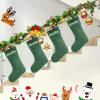 XOZOTY Personalized Polka Dot Green Point Christmas Stockings Customized Xmas Festive Gifts Home Fireplace Decor 17.52 x 7.87 Inch view 3