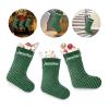XOZOTY Personalized Polka Dot Green Point Christmas Stockings Customized Xmas Festive Gifts Home Fireplace Decor 17.52 x 7.87 Inch view 4