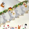 XOZOTY Personalized Snowflake Gray Snow Christmas Stockings Customized Xmas Festive Gifts Home Fireplace Decor 17.52 x 7.87 Inch view 3