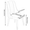 AYARNA Micro Fiber Leather Dining Chairs Set of 2 Kitchen Living Room Lounge Counter Chairs Wooden Legs Backrest Chair(White+Orange) view 3
