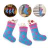 XOZOTY Personalized Cat Dog Paw Blue Christmas Stockings Customized Xmas Festive Gifts Home Fireplace Decor 17.52 x 7.87 Inch view 4