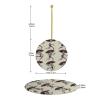 Christmas Tree Ceramic Hanging Christmas Ornaments Round Hanging for Christmas Tree Skeleton Dancing with Umbrella Ceramic Ornament Porcelain Pendants for Xmas Creative Decoration Hanging view 2