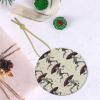 Christmas Tree Ceramic Hanging Christmas Ornaments Round Hanging for Christmas Tree Skeleton Dancing with Umbrella Ceramic Ornament Porcelain Pendants for Xmas Creative Decoration Hanging view 3