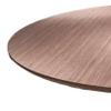 Benjara BM307585 49 in. NASA Walnut Wood Surface Black Pedestal Base Modern Dining Table view 4