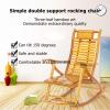 Zero Gravity Rocking Bed Outdoor Folding Chaise Lounge Rocker Accent Armchair with Solid Wood Legs Comfy Reading Sofa with Cushion Small Gliding Seat for Bedroom Living Room Office ( Size : Original c view 3