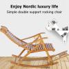 Zero Gravity Rocking Bed Outdoor Folding Chaise Lounge Rocker Accent Armchair with Solid Wood Legs Comfy Reading Sofa with Cushion Small Gliding Seat for Bedroom Living Room Office ( Size : Original c view 4