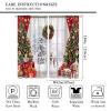 SXXLDNG Christmas Window Curtains Winter Xmas Tree Glitter Print Curtains Home Decor Living Room Bedroom Window Drapes Treatment Fabric 2Panels 84 (W) x 84(L) Inch Blackout view 3