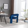 Velvet Upholstered Accent Barrel Side Chair with Rounded Back, Plush Foam Fill, and Solid Plywood Frame for Dining and Living Spaces, 250 lb Capacity  Elegant and Comfortable Seating Option (Navy) view 2