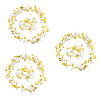 jojofuny Five-pointed Star Confetti Mixed Silver Glitter for Party Decorations Wedding Festivals and Diy Crafts Table Confetti