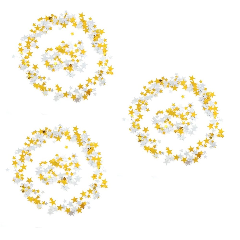 jojofuny Five-pointed Star Confetti Mixed Silver Glitter for Party Decorations Wedding Festivals and Diy Crafts Table Confetti