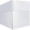 AKBLinenBedding - 3 Sided Tailored Pleated Split Corner Bed Skirt, Solid 650 TC Egyptian Cotton, Drop - 18 inch (White, King - 76" W x 80" L) view 1