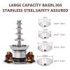 5 Tier Stainless Steel Chocolate Fondue Fountain - 4Kg Capacity, Electric Stainless Chocolate Melts, Digital Display Control & Removable, Nuts Or Party, Cooking Household Birthday Christmas view 3