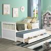 Captain's Bed Twin Daybed with Trundle Bed and Storage Drawers, White view 1