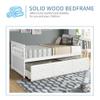 Captain's Bed Twin Daybed with Trundle Bed and Storage Drawers, White view 4