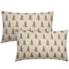 Aytipun Christmas Lumbar Pillow Covers 12x20 Set of 2 Brown Xmas Tree Rustic Winter Decorative Outdoor Pillowcases Farmhouse Holiday Throw Cushion Case Decor for Couch Sofa Bed view 1