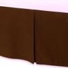 AKBLinenBedding - 3 Sided Tailored Pleated Split Corner Bed Skirt, Solid 650 TC Egyptian Cotton, Drop - 20 inch (Chocolate, Queen - 60" W x 80" L) view 1