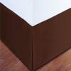 AKBLinenBedding - 3 Sided Tailored Pleated Split Corner Bed Skirt, Solid 650 TC Egyptian Cotton, Drop - 20 inch (Chocolate, Queen - 60" W x 80" L) view 3