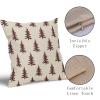 Aytipun Burgundy Christmas Tree Pillow Covers 16x16 Set of 2 Xmas Rustic Style Winter Print Decorative Outdoor Pillowcases Farmhouse Holiday Throw Cushion Case Decor for Couch Sofa Bed view 4