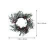 ABOOFAN 4pcs Christmas Candle Rings Wreath Holly Leaves Red Berry Wreath Candle Holder Mini Wreaths for Pillar Kitchen Cabinet Christmas Window Home Table Centerpiece view 3