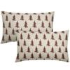 Aytipun Christmas Lumbar Pillow Covers 12x20 Set of 2 Burgundy Xmas Tree Rustic Winter Decorative Outdoor Pillowcases Farmhouse Holiday Throw Cushion Case Decor for Couch Sofa Bed view 1