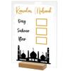Didiseaon Acrylic Table Ornament Home Decor Eid Decorations Eid Ramadan Souvenir Ramadan Party Table Decorations Ramadan Decorations Erasable Decorate Writing Board Set up view 1