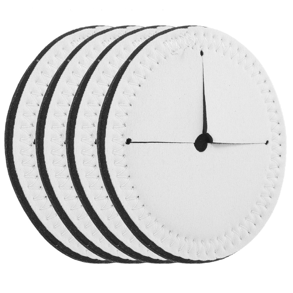 4Pcs White Eva Glass Coasters Set, Heat Transfer Wine Cup Cushions, Non-Slip DIY Goblet Coasters for Party, 3.93 X 3.93 X 0.20 Inches