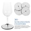 4Pcs White Eva Glass Coasters Set, Heat Transfer Wine Cup Cushions, Non-Slip DIY Goblet Coasters for Party, 3.93 X 3.93 X 0.20 Inches view 2