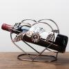 Free Standing Wine Storage 1 Bottle, Wine Bottle Holder, Iron Wine Rack, Wine Display Storage, Floor-Standing Wine Rack, Wine Holder with Shelves, Art Wine Rack,Practical Wine Rack (Color : Bronze) view 2