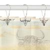 Cow Shower Curtain Hooks, Western Cowboy Shower Curtain Hooks Rings Highland Cow Bathroom Decor Metal Silvery Farmhouse Rustic Farm Decorative Shower Curtain Hooks view 3